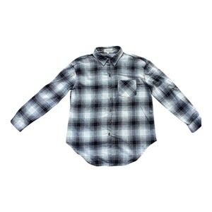 Love Notes Plaid Shirt Women's M Medium Long Sleeve Button Up Flannel Casual